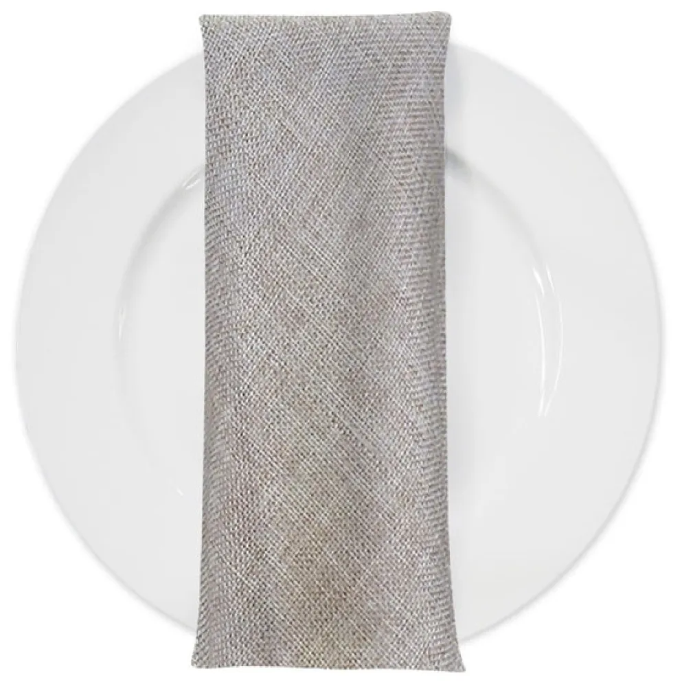 Imitation Burlap Table Napkin in Wheat