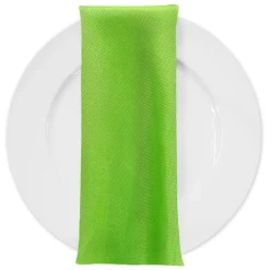 Imitation Burlap Table Napkin in Lime