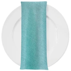 Imitation Burlap Table Napkin in Teal Green