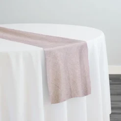 Imitation Burlap Table Runner in Sand