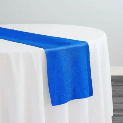 Imitation Burlap Table Runner in Royal