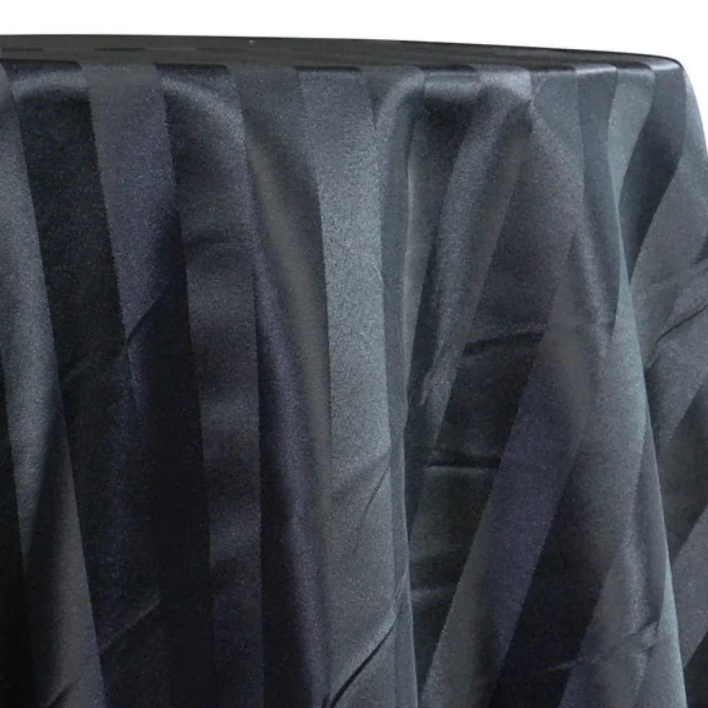 Imperial Stripe Table Linen in Black