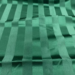 Imperial Stripe Table Linen in Hunter Green