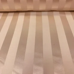Imperial Stripe Table Linen in Champagne