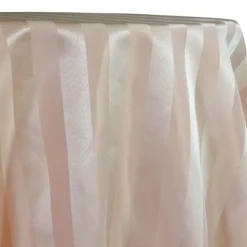 Imperial Stripe Table Linen in Taupe