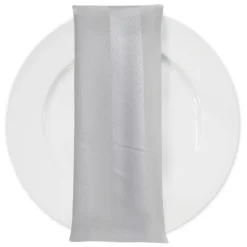 Imperial Stripe Table Napkin in White