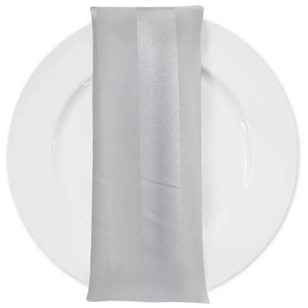 Imperial Stripe Table Napkin in White