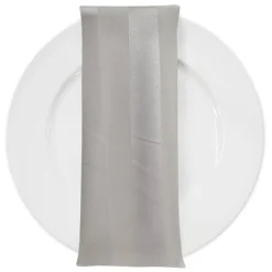 Imperial Stripe Table Napkin in Ivory