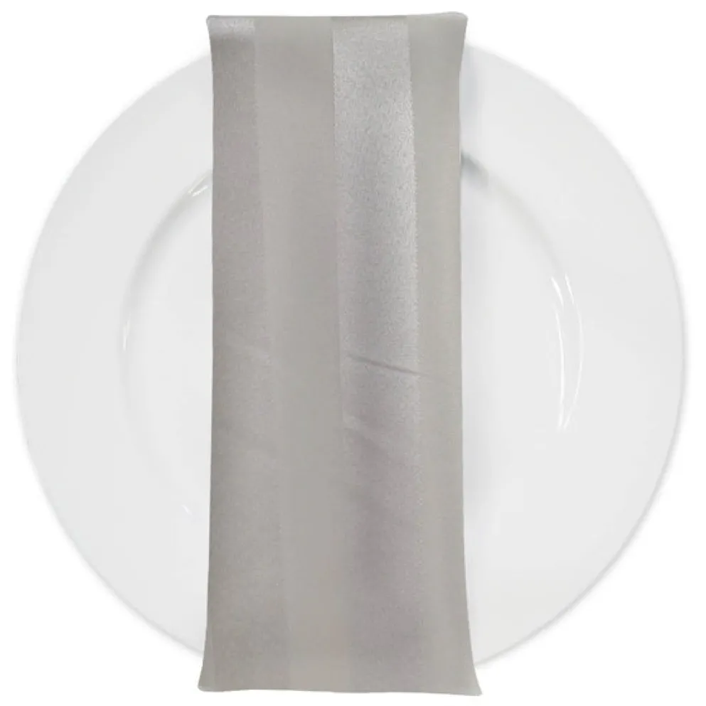 Imperial Stripe Table Napkin in Ivory
