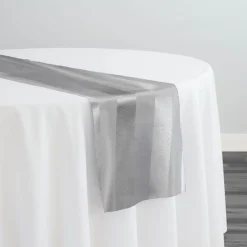 Imperial Stripe Table Runner in Silver