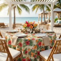 Island Garden (Slub Print) Table Linen