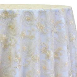 Jasmine Lace Table Linen in Ivory