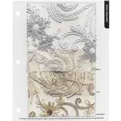 Jasmine Lace (w/ Poly Lining) Table Napkin in Ivory