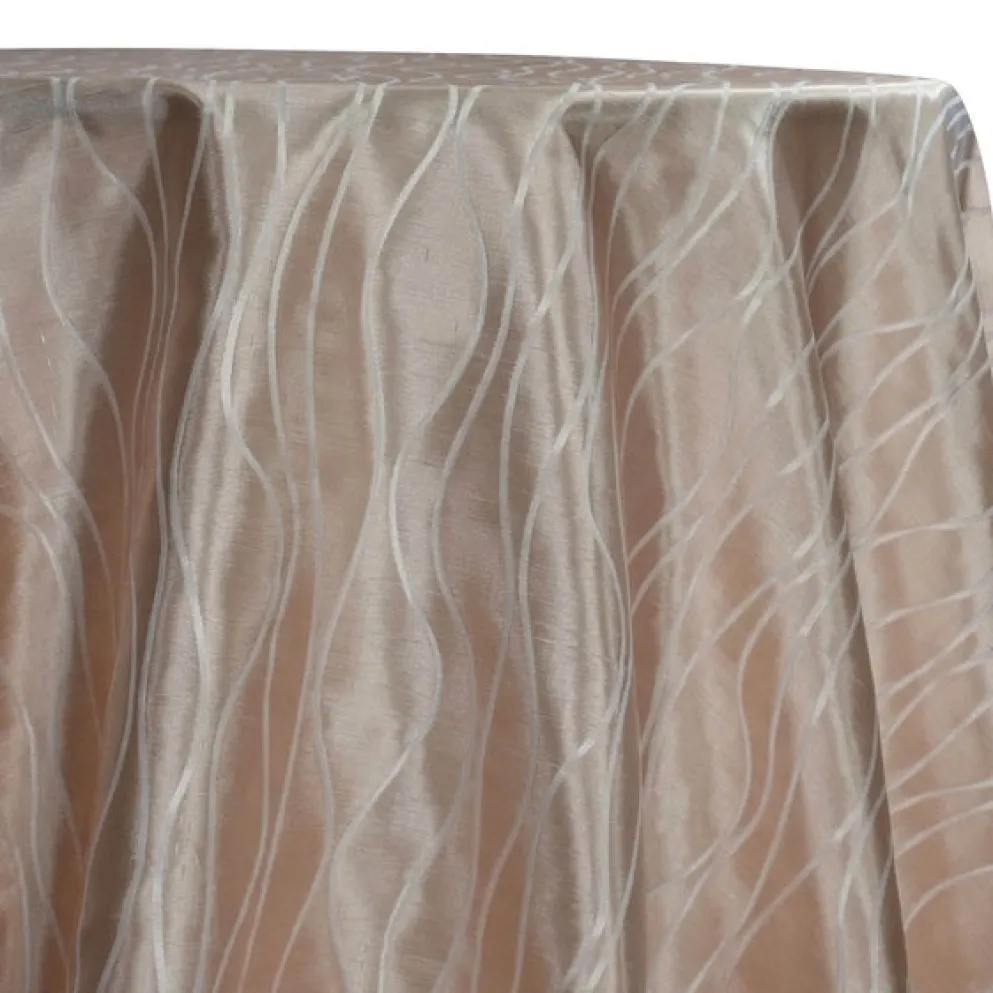 Karawave Jacquard (Reversible) Table Linen in Champagne