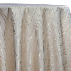 Karawave Jacquard (Reversible) Table Linen in Champagne