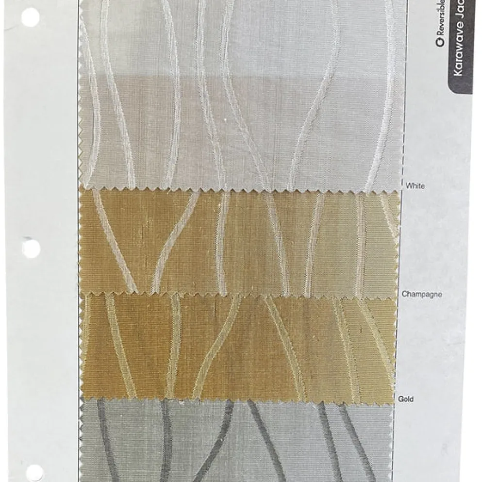 Karawave Jacquard (Reversible) Table Linen in Champagne