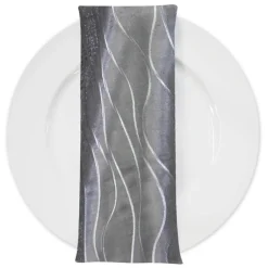 Karawave Jacquard (Reversible) Table Napkin in Silver