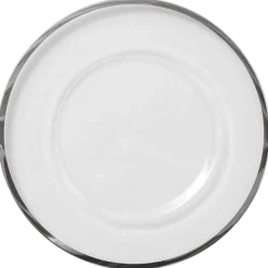Klasik - Glass Charger Plate in Silver (Item # 0241)