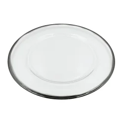 Klasik - Glass Charger Plate in Silver (Item # 0241)