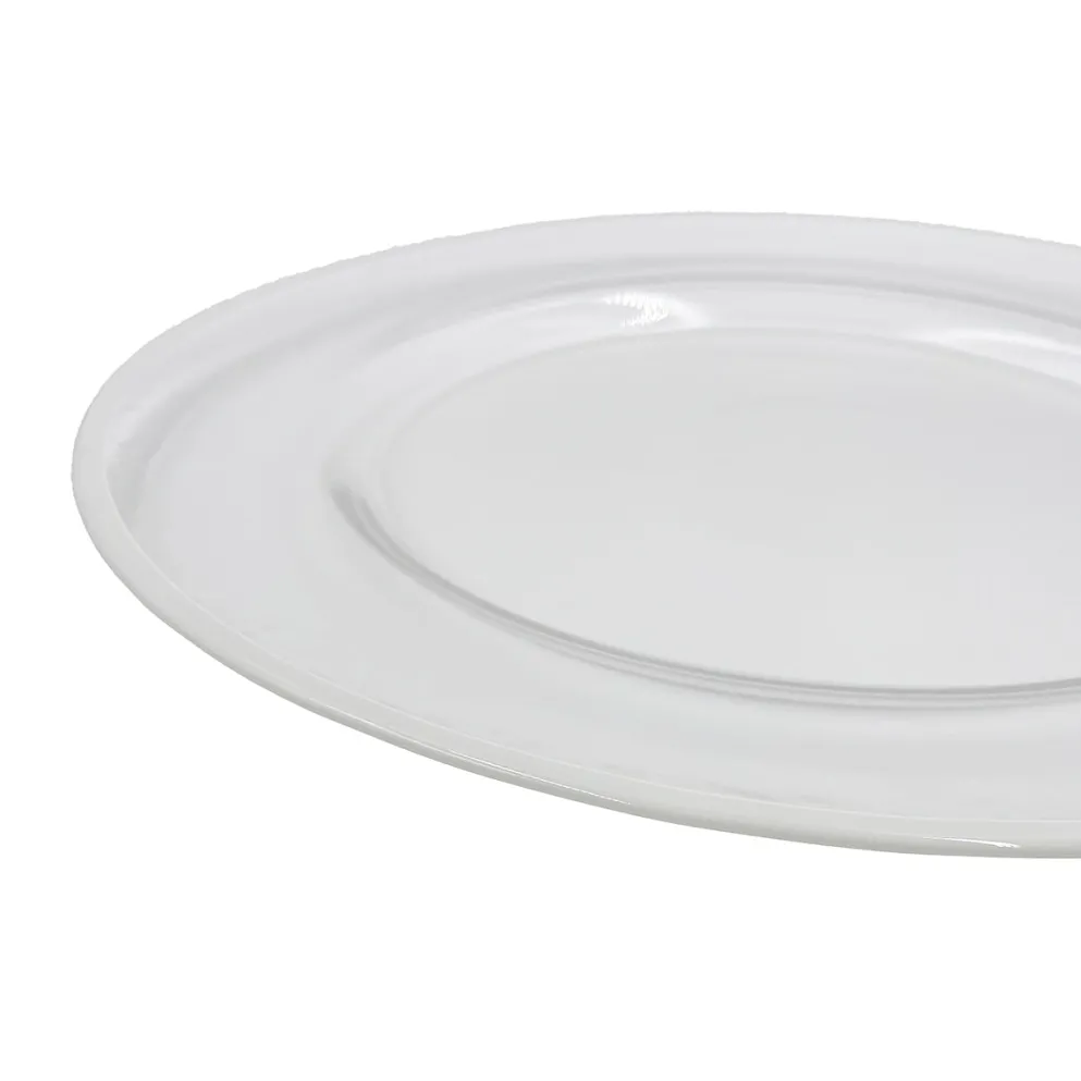 Klasik - Glass Charger Plate in White (Item # 0241)