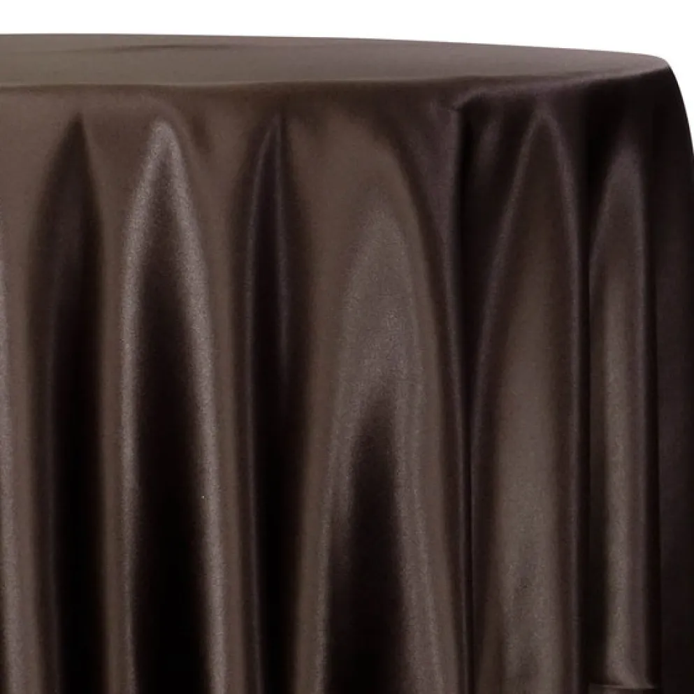 Lamour (Dull) Satin Table Linen in Brown 1266