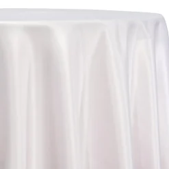Lamour (Dull) Satin Table Linen in White
