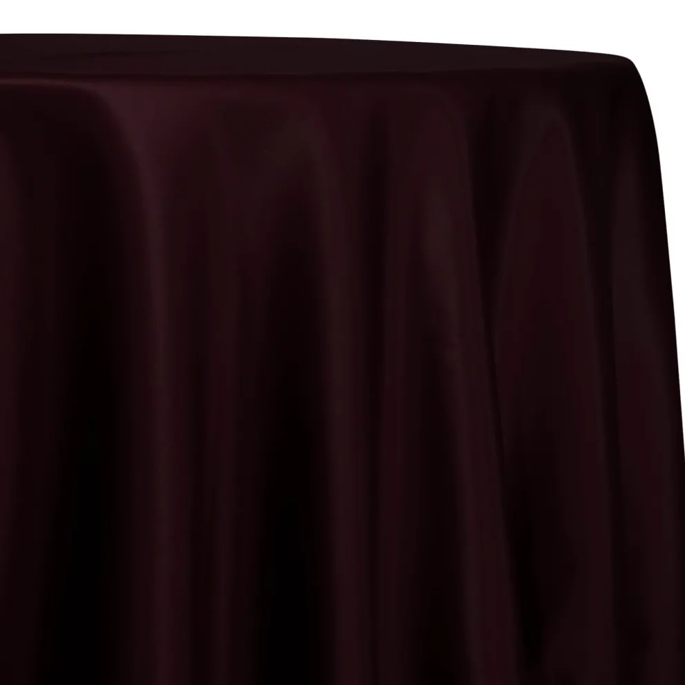 Lamour (Dull) Satin Table Linen in Eggplant 1289