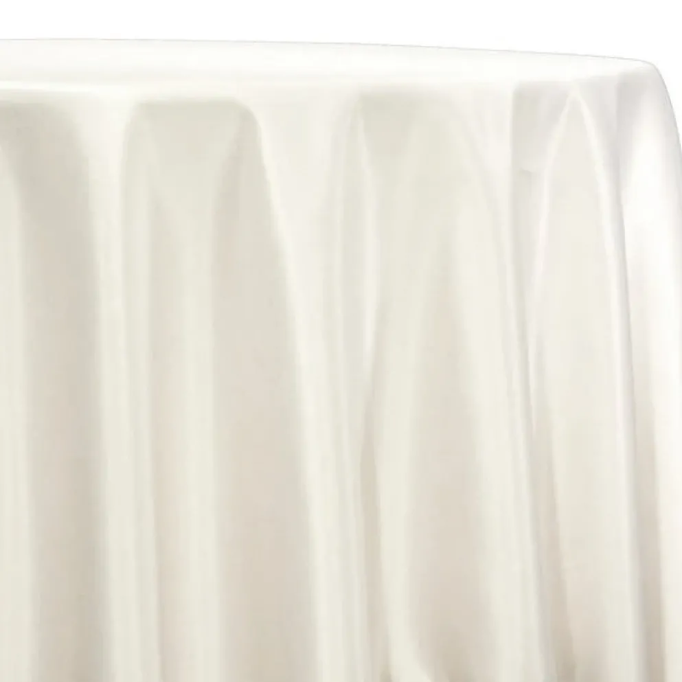 Lamour (Dull) Satin Table Linen in Ivory 1111