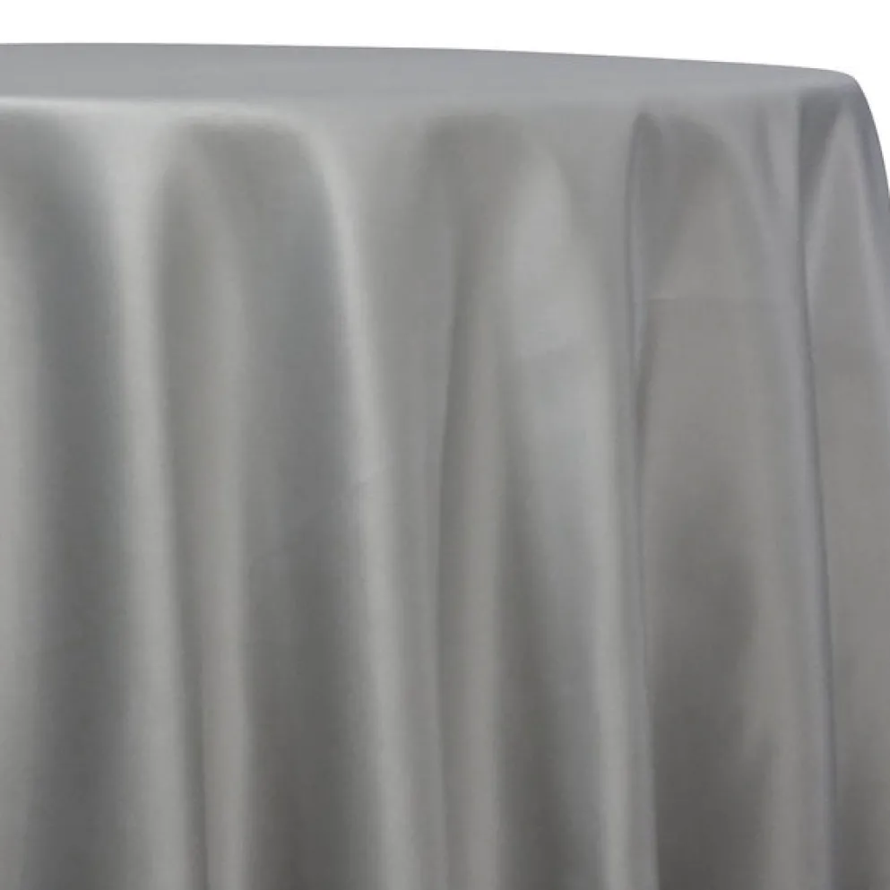 Lamour (Dull) Satin Table Linen in Silver 1301
