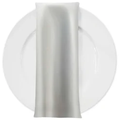 Lamour (Dull) Satin Table Napkin in White