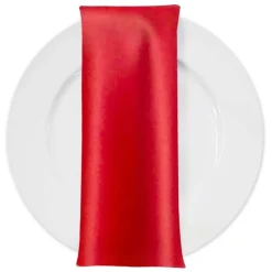 Lamour (Dull) Satin Table Napkin in Red 1192