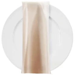 Lamour (Dull) Satin Table Napkin in LT Champagne 1441