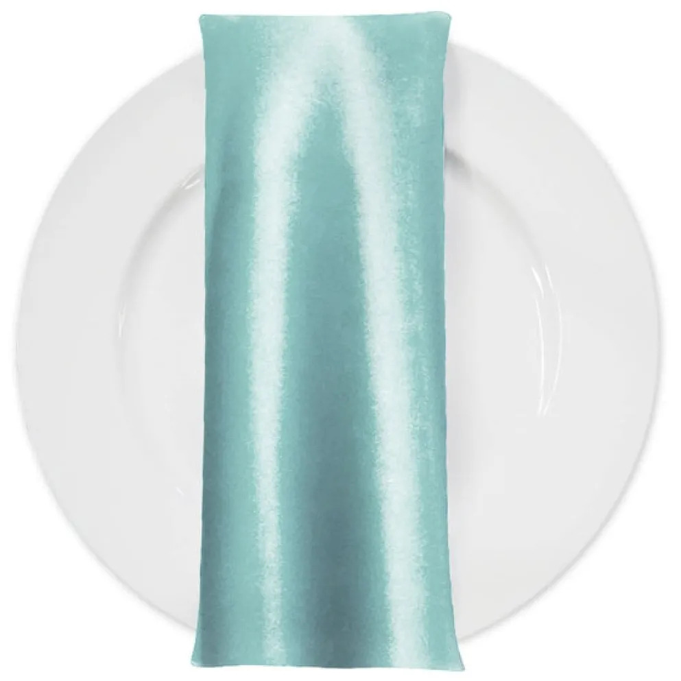 Lamour (Dull) Satin Table Napkin in Turquoise 1140