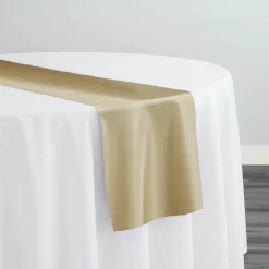 Lamour (Dull) Satin Table Runner in Gold 1325
