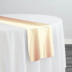 Lamour (Dull) Satin Table Runner in Champagne 1340