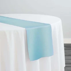 Lamour (Dull) Satin Table Runner in Turquoise 1140