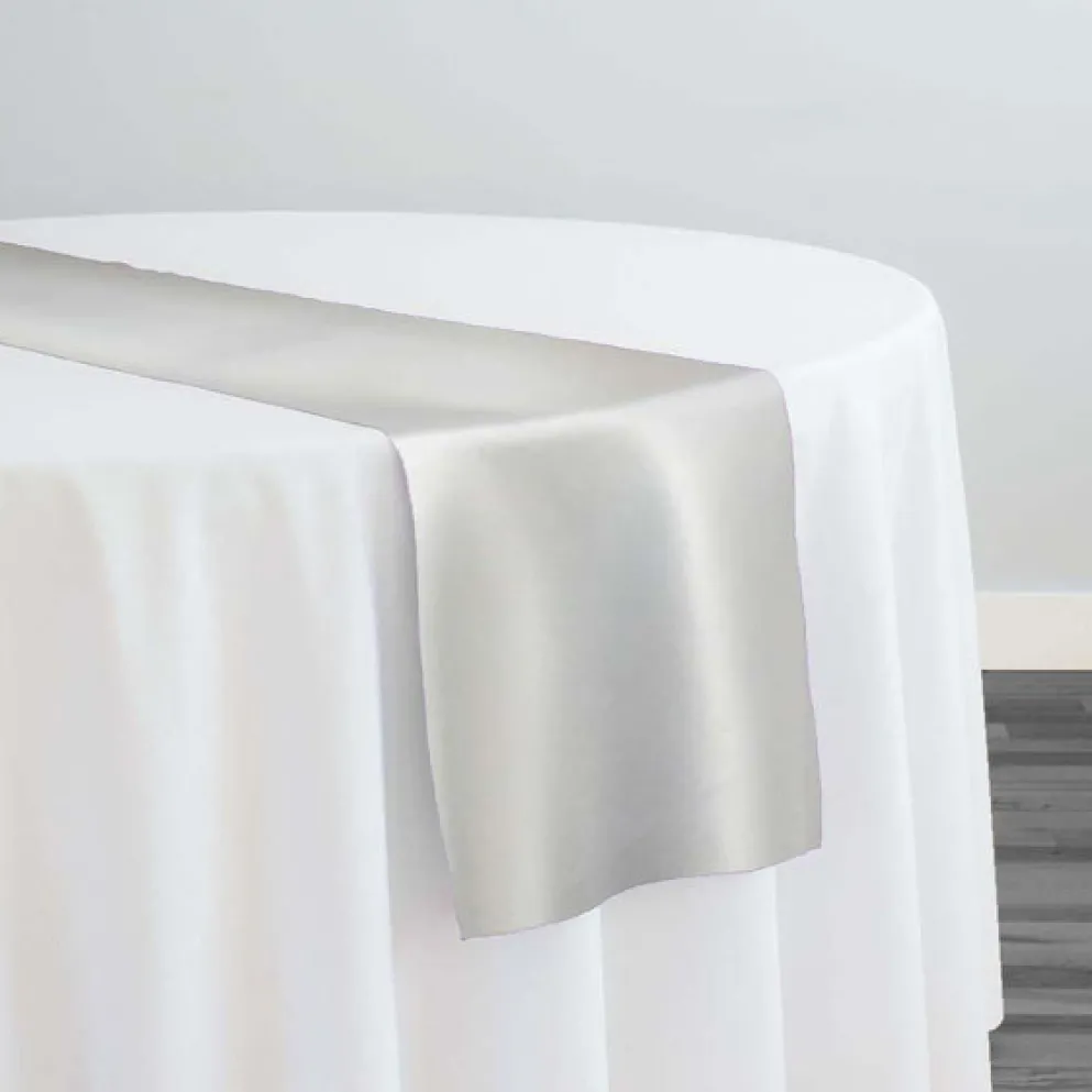 Lamour (Dull) Satin Table Runner in Off White 1105