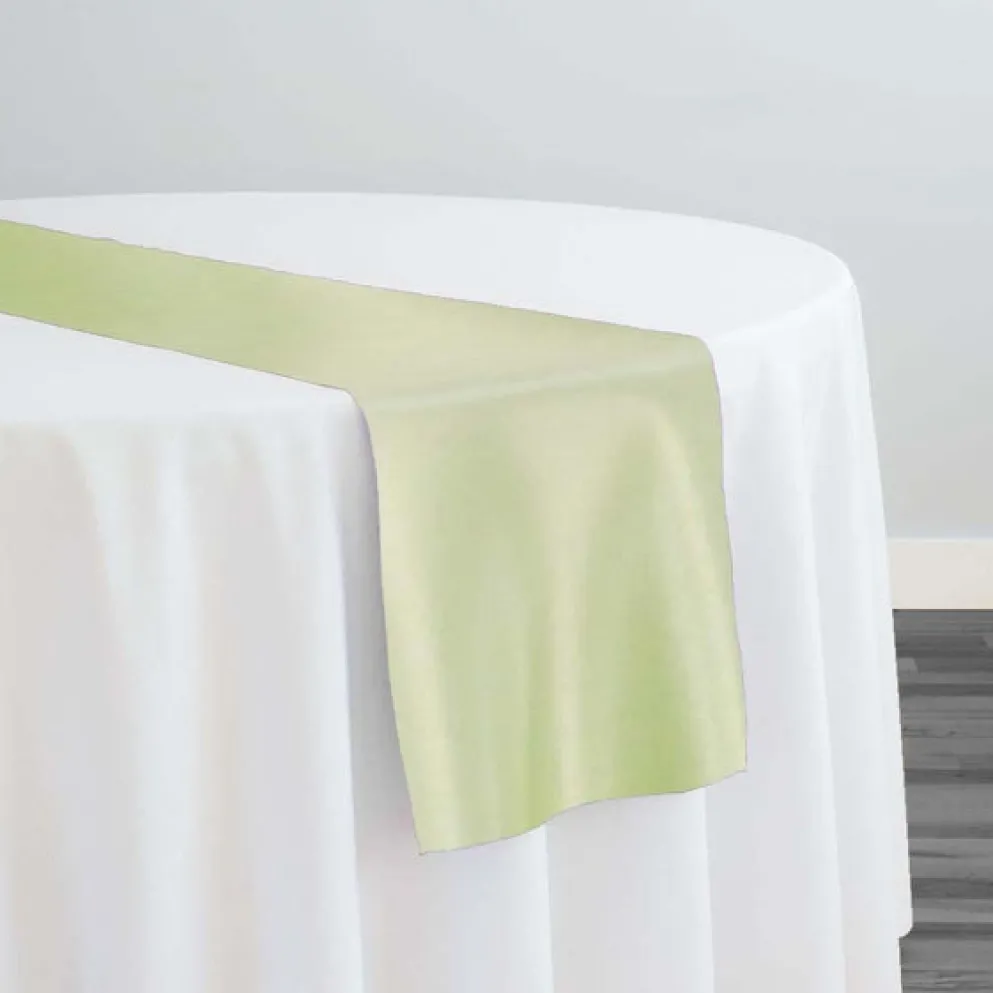Lamour (Dull) Satin Table Runner in Green AS 9957