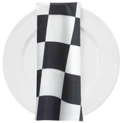 Lamour Print Table Napkin in 4"x4" Checker