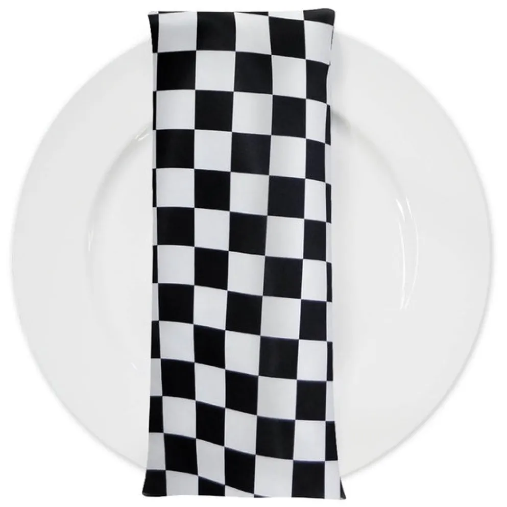 Lamour Print Table Napkin in 1"x1" Checker