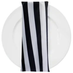 Lamour 1" & 4" Stripe Table Napkin in 1" Stripe
