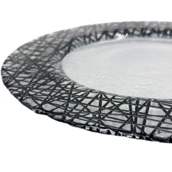 Lattice - Glass Charger Plate in Black (Item # 0386)