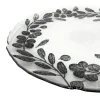 Laurel - Glass Charger Plate in Black (Item # 0424)
