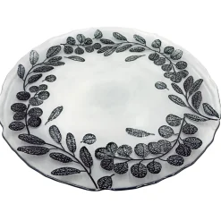Laurel - Glass Charger Plate in Black (Item # 0424)