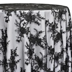 Laylani Lace Table Linen in Black