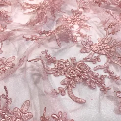 Laylani Lace Table Linen in Dusty Rose