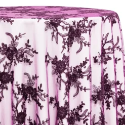 Laylani Lace Table Linen in Raisin