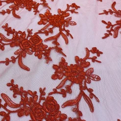 Laylani Lace Table Linen in Red
