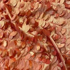 Leaf Hanging Taffeta Table Linen in Orange