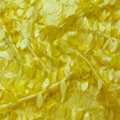 Leaf Hanging Taffeta Table Linen in Yellow